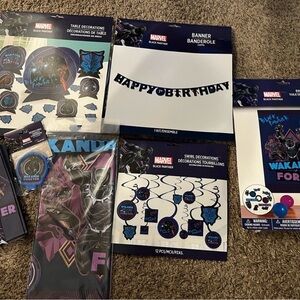 🆕 Marvel Black Panther Birthday party lot